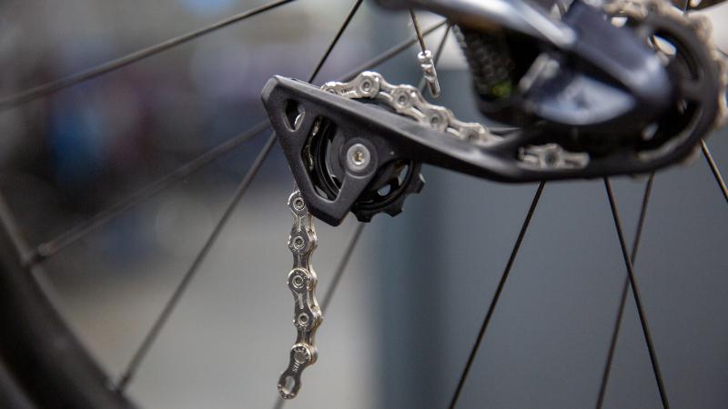 Derailleurwieltjes met een ketting