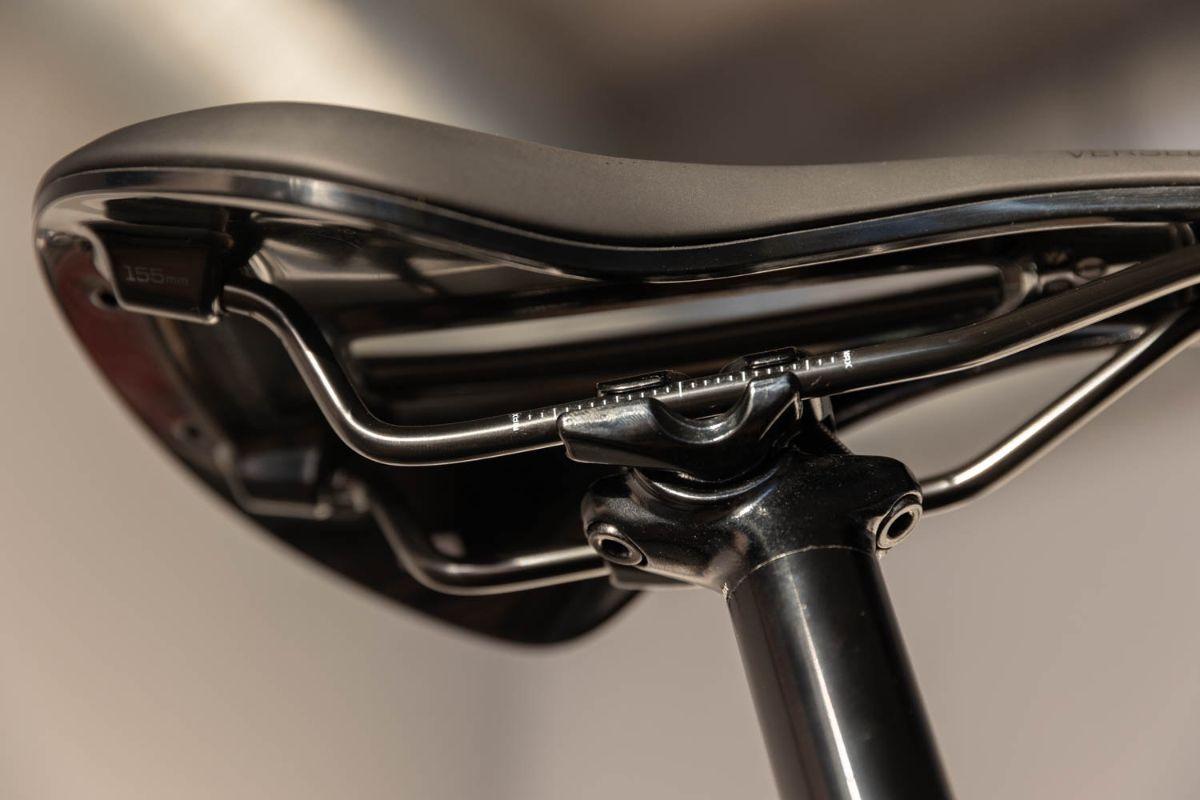 Here, the mounting points are on both sides of the saddle.