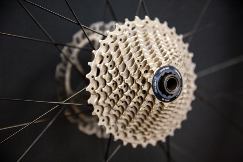 The HG system allows the chain to slide easily from one sprocket to the next.