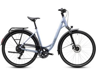 Cube Touring One Hybride Fiets Dames / Lage instap / Zilver