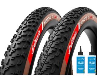 Vittoria Mezcal XC Race TLR + Peyote G2 Race TLR Däck Mantel Sealant 2 x 125 ml / Brun