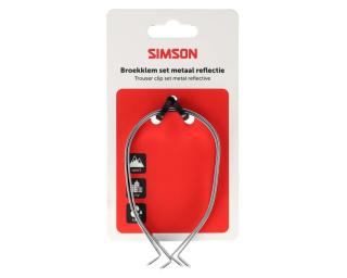 Simson Broekklemmen metaal met reflectie