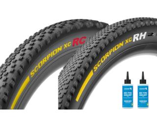 Pirelli Scorpion Race XC RC + XC RH ProWall Däck Mantel Sealant 2 x 125 ml / Gul