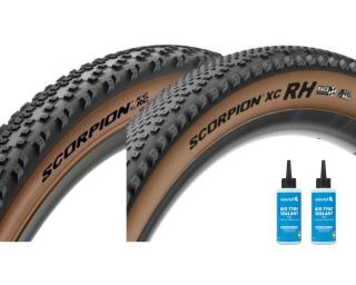 Pirelli Scorpion Race XC RC + XC RH ProWall Däck Mantel Sealant 2 x 125 ml / Brun