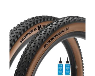 Pirelli Scorpion Race XC M + XC RC ProWall Däck Mantel Sealant 2 x 125 ml / Brun