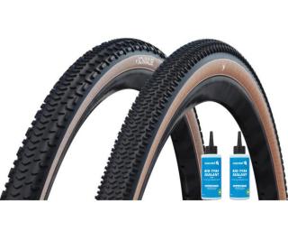 Schwalbe G-One RX Pro + G-One R Pro Mantel Sealant 2 x 125 ml / Brun