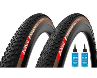 Vittoria Terreno T60 + Terreno T50 Gravel Tyre Mantel Sealant 2 x 125 ml / Brown