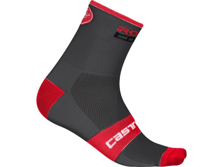 Calze Ciclismo Castelli Rosso Corsa 9 Grigio