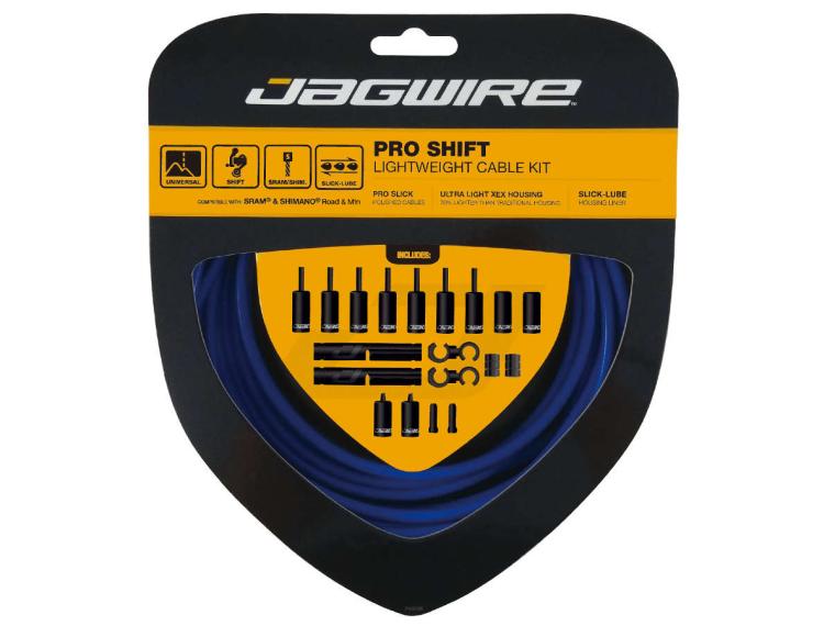 Jagwire 2x Pro Shift Derailleur Kabelset Blauw