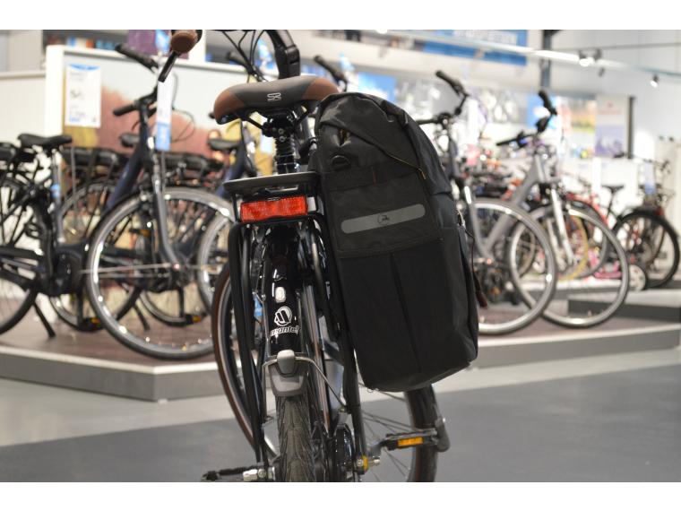 Sacoche vélo pour porte-bagage arrière Gazelle Trunkbag 31 litres - noir /  marron foncé