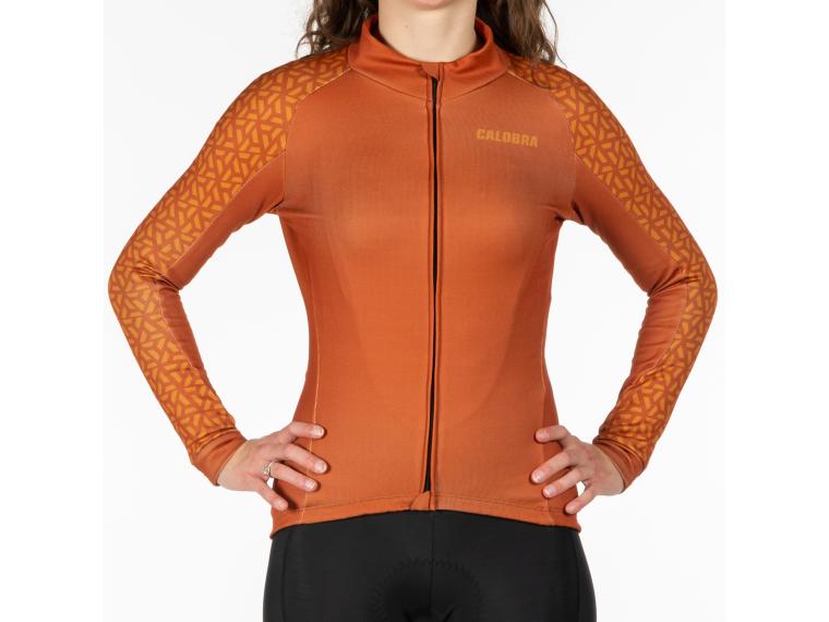 Calobra Solas LS Cycling Jersey Brown