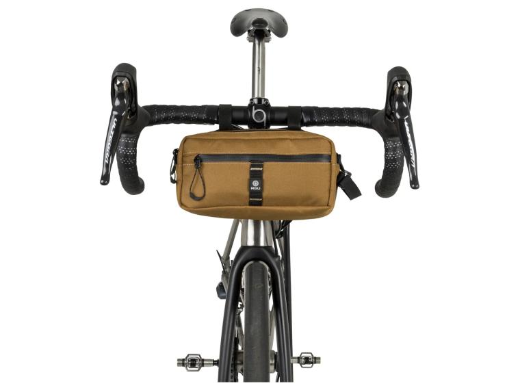 AGU Roll Bag Sac De Guidon Venture 1,5 L – Beige, Hydrofuge, Réfléchissant, Montage Facile – Polyester Recyclé