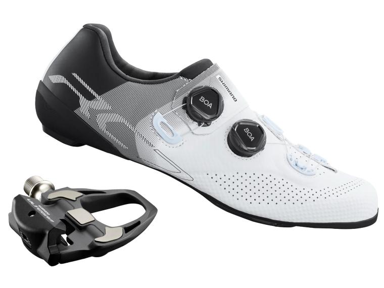 Shimano RC702 + PD-R8000 Wit