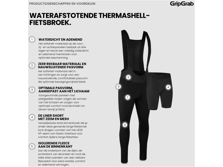 GripGrab Thermashell Water-Resistant Fietsbroek