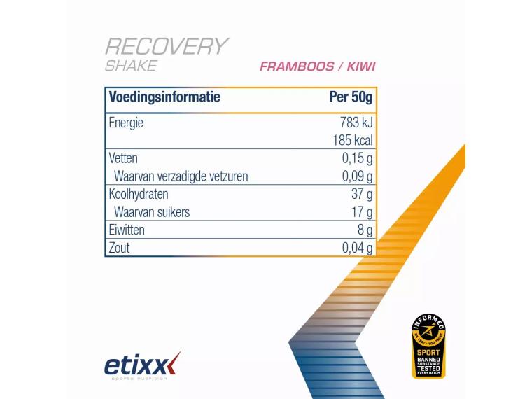 Batido de Recuperación Etixx Recovery Shake Sabor Frambuesa / Kiwi