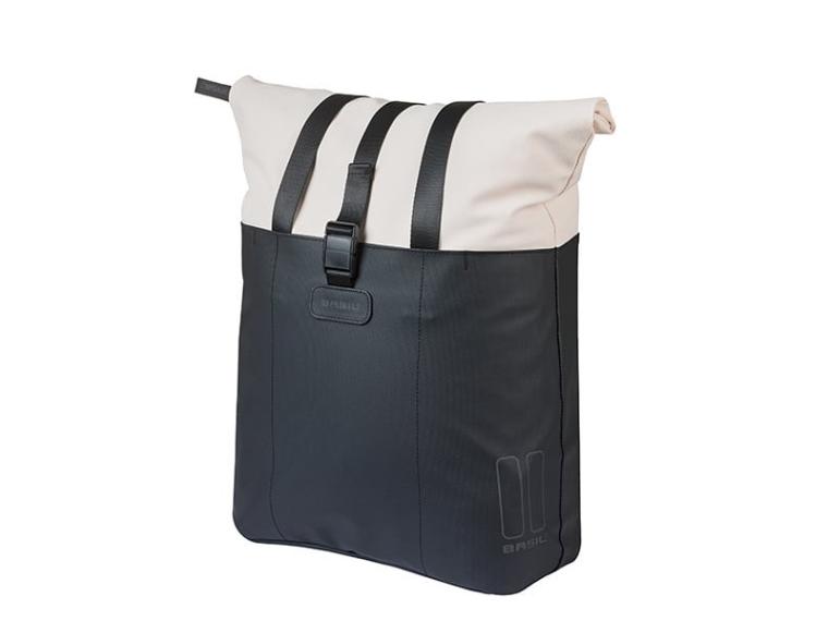 Basil Vive MIK Hooks Bagagebærertaske Gebroken wit/zwart