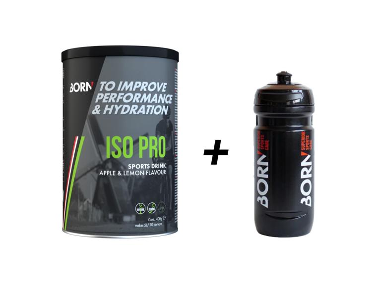 BORN Iso Pro Sports Drink Bottle Apple & Lemon