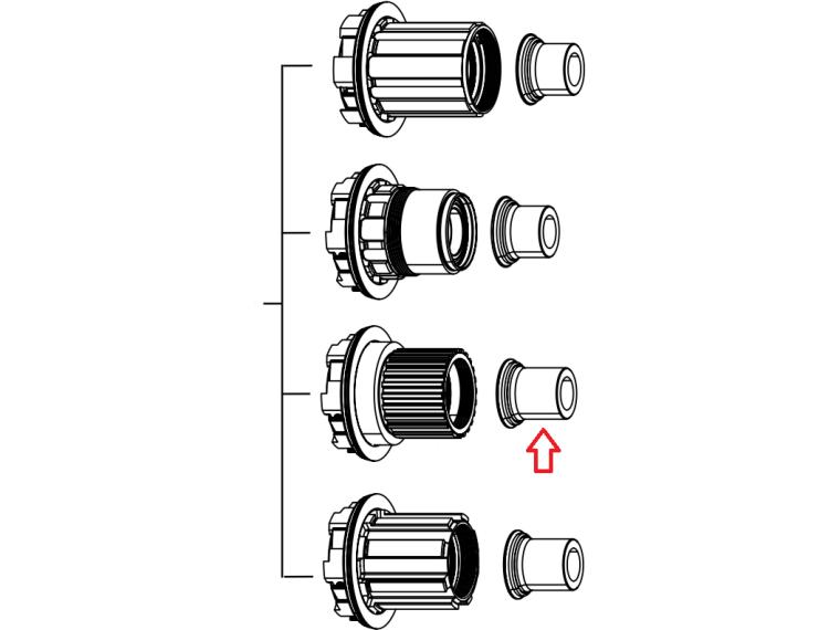 Zipp ZM2SL / ZR1 MicroSpline End Caps Adapter