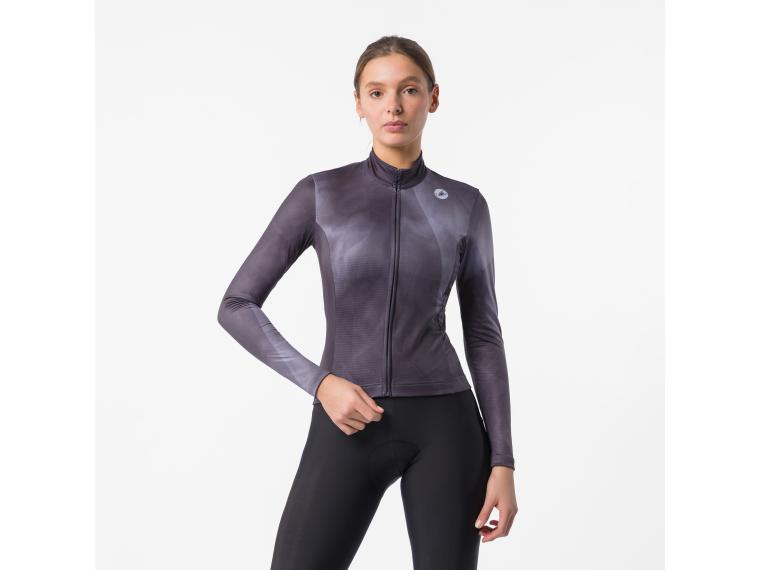 Castelli Prismatic Thermal Jersey Black/Deep Bordeaux