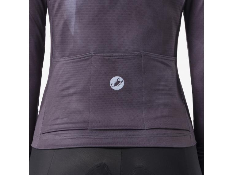 Castelli Prismatic Thermal Jersey Black/Deep Bordeaux