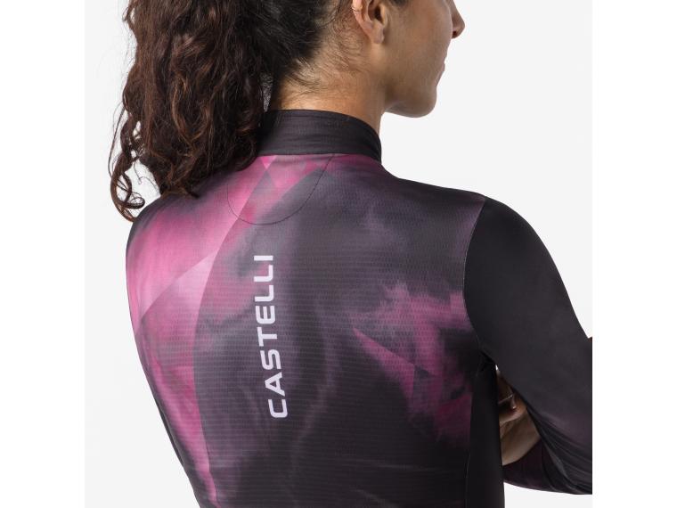 Castelli Prismatic Thermal Jersey Black/Deep Bordeaux
