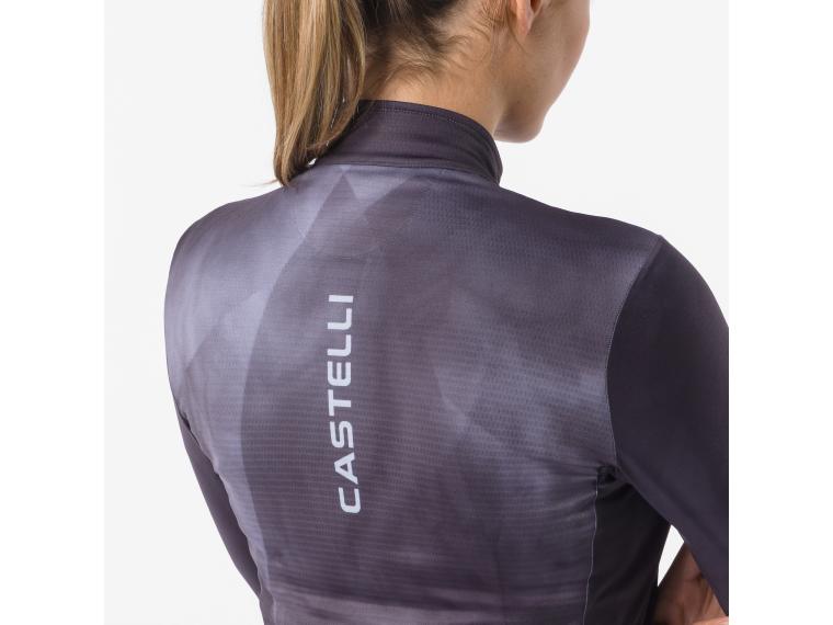 Castelli Prismatic Thermal Jersey Black/Deep Bordeaux