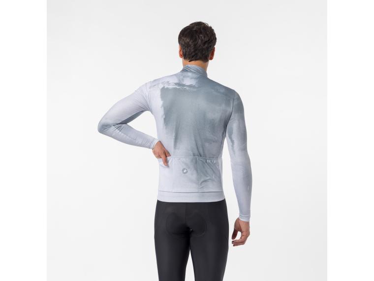 Castelli Nebula Thermal LS Fahrradtrikot Deep Purple/Pool Blue