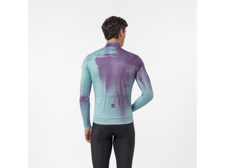 Castelli Nebula Thermal LS Fahrradtrikot Deep Purple/Pool Blue