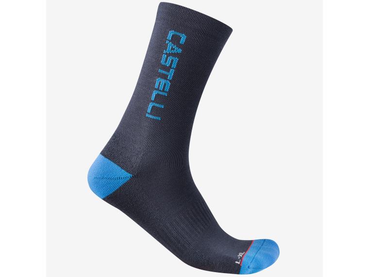 Chaussettes Vélo Castelli Sweetspot 20 Thermal Ivory/Red
