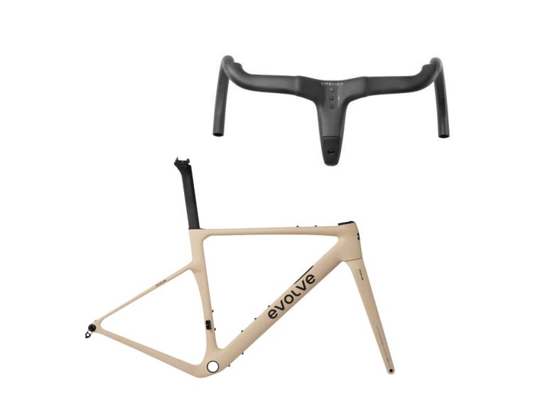 Cadre de vélo de gravel Evolve CIMA GR Sahara Nude Gravel