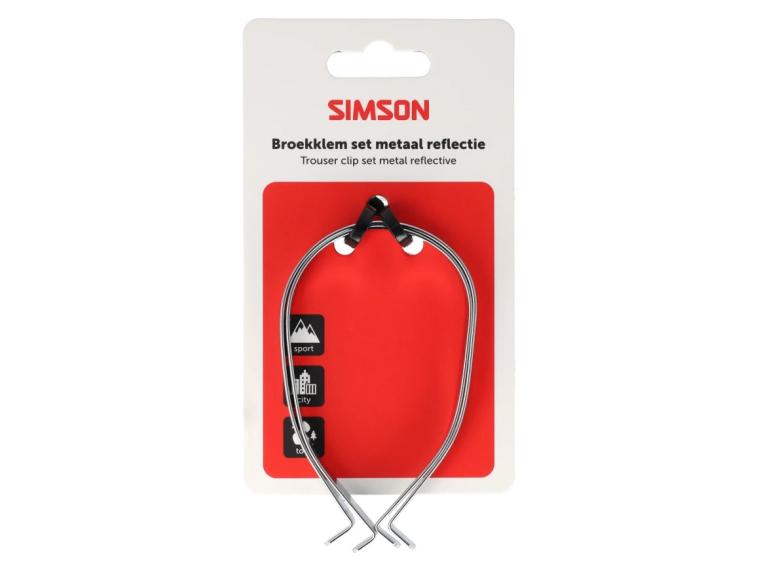 Simson Broekklemmen metaal met reflectie