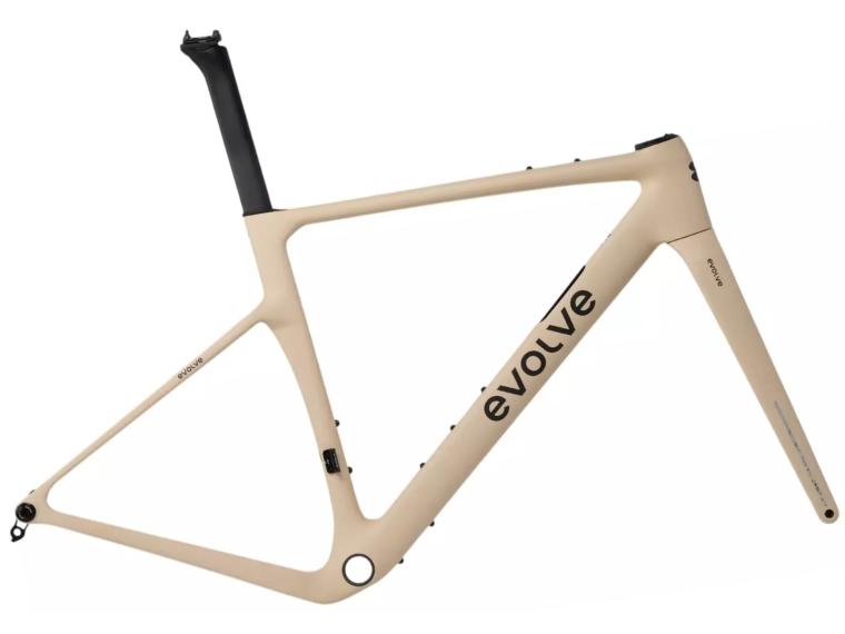 Cadre de vélo de gravel Evolve CIMA GR Sahara Nude Aucune