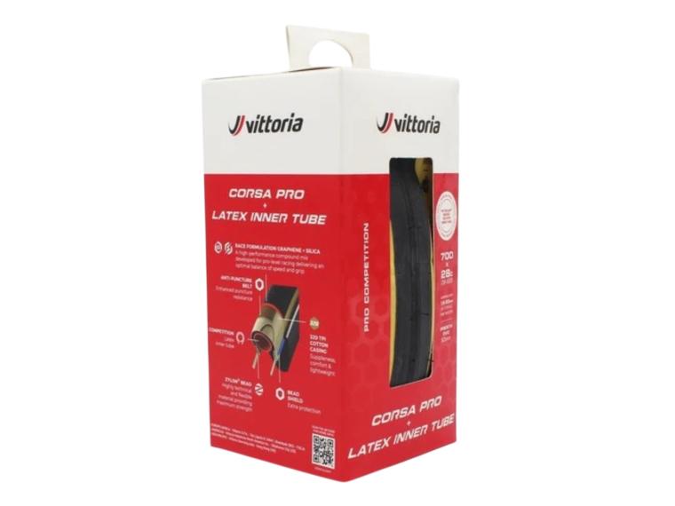 Cubierta Vittoria Corsa Pro + Latex Binnenband