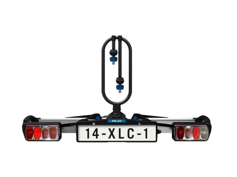 XLC Azura Xtra LED Porte Vélo sur Attelage pour 2 Vélo Électrique -  noir/aluminium