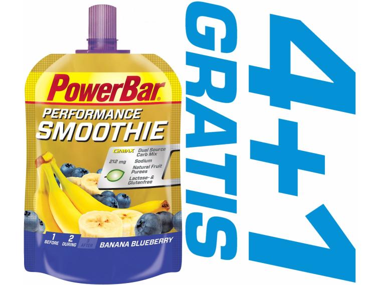 PowerBar Smoothie Banan Blåbär 4+1 Gratis - Mantel