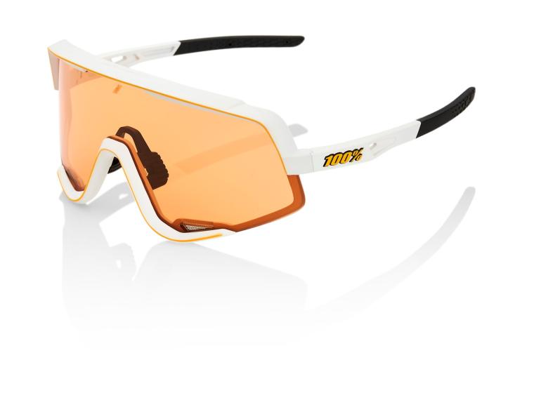 100% Glendale Persimmon Cycling Glasses Soft Tact Off White
