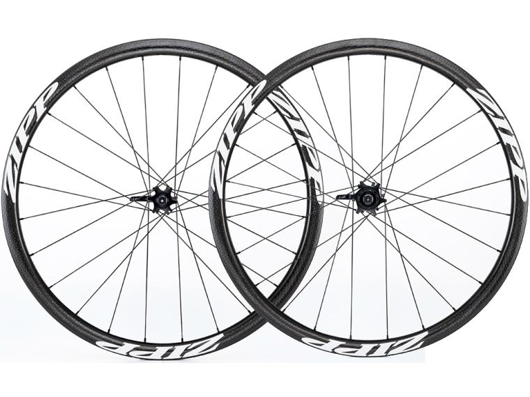 Zipp 202 Firecrest Carbon Tubular Disc Cykelhjul Racer Hjulset / Vit