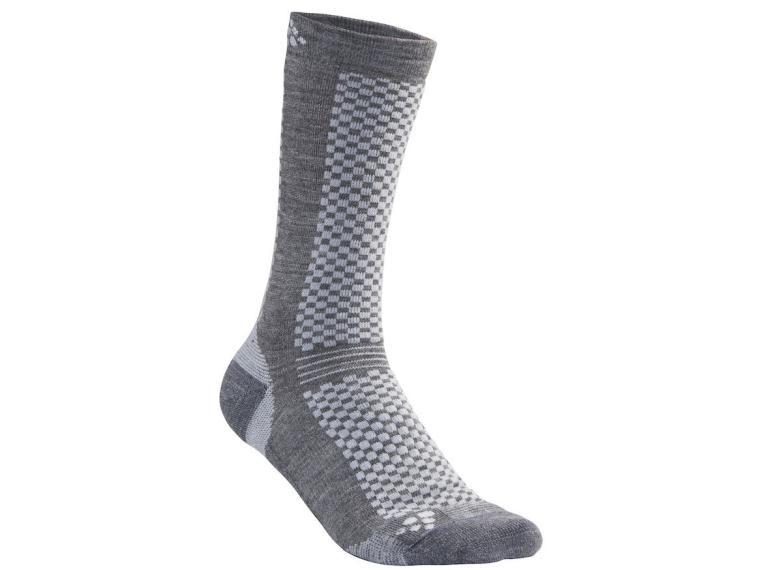 Craft Warm Mid 2-Pack Socken Grau