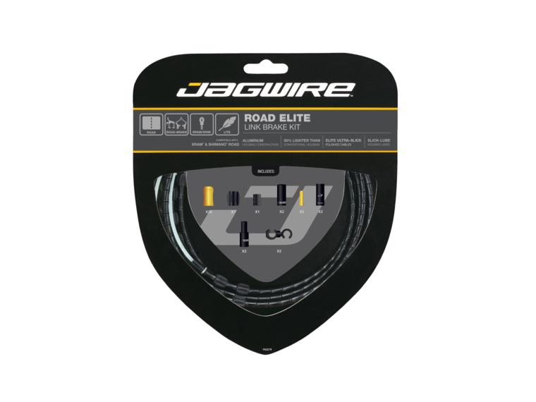 Jagwire Road Elite Link Brake Kit kabelset Zwart