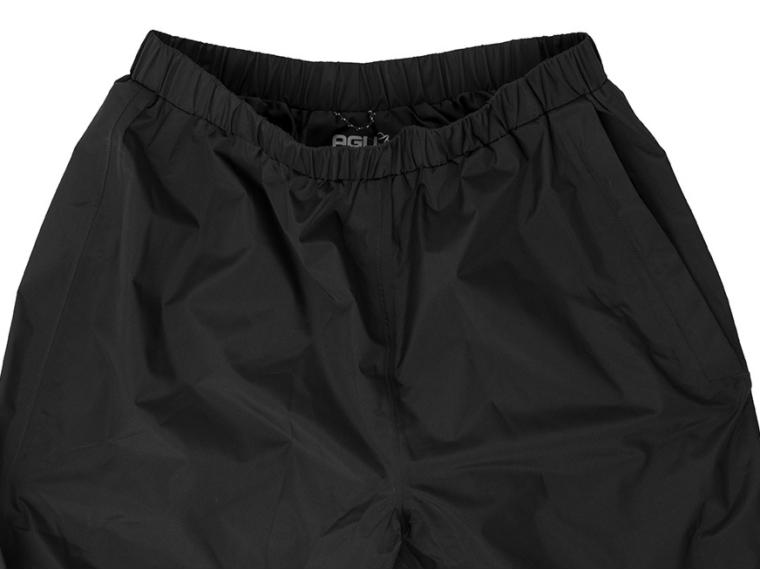 Nouveau AGU pantalons de pluie Taille élastique Noir Med Eau/Vent Preuve Pression Adjst 