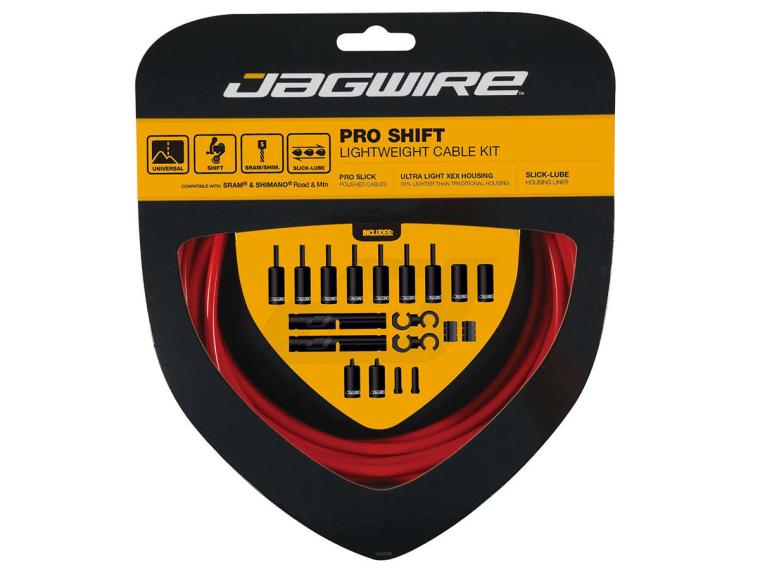Jagwire 2x Pro Shift Derailleur Kabelset Rood
