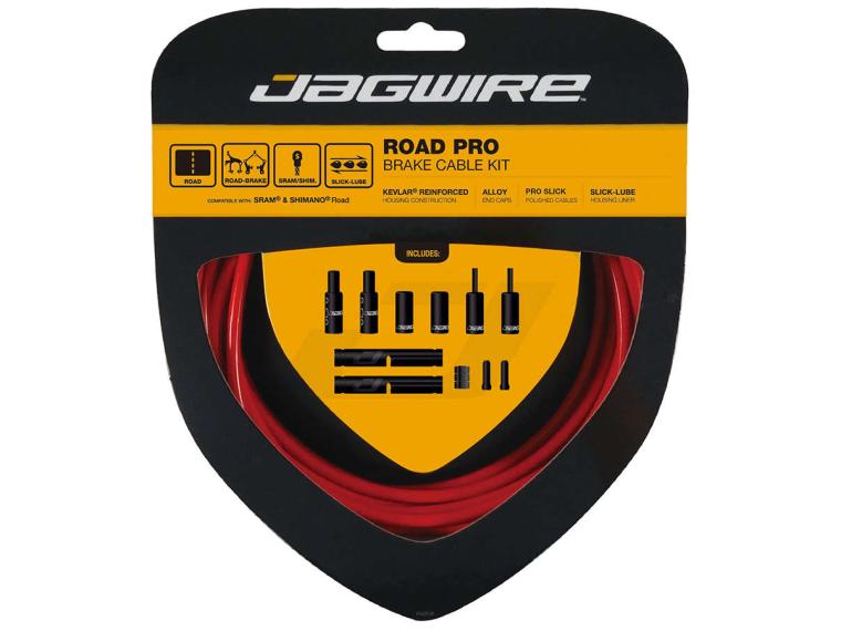 Jagwire Road Pro Brake Kit Zugset Rot