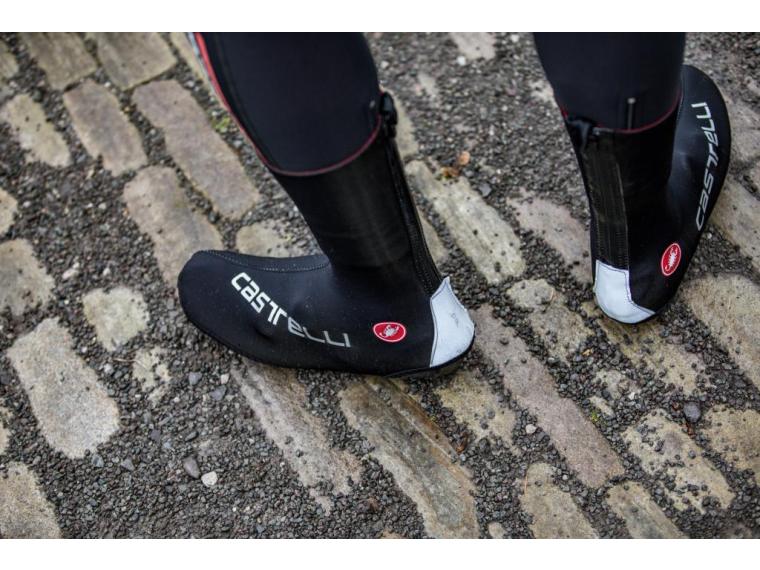 Adulte Couvre-Chaussures de Cyclisme Unisexe Noir/argenté castelli Diluvio UL Shoecover Reflex
