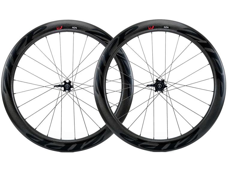 Zipp 404 Firecrest Tubular Disc Brake Road Bike Wheels Wheelset / Black
