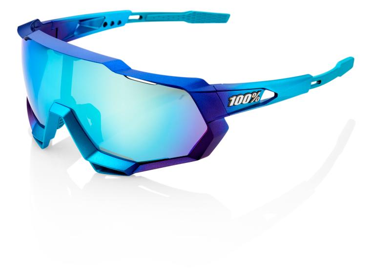 100% Speedtrap Blue Topaz Multilayer Mirror Cycling Glasses