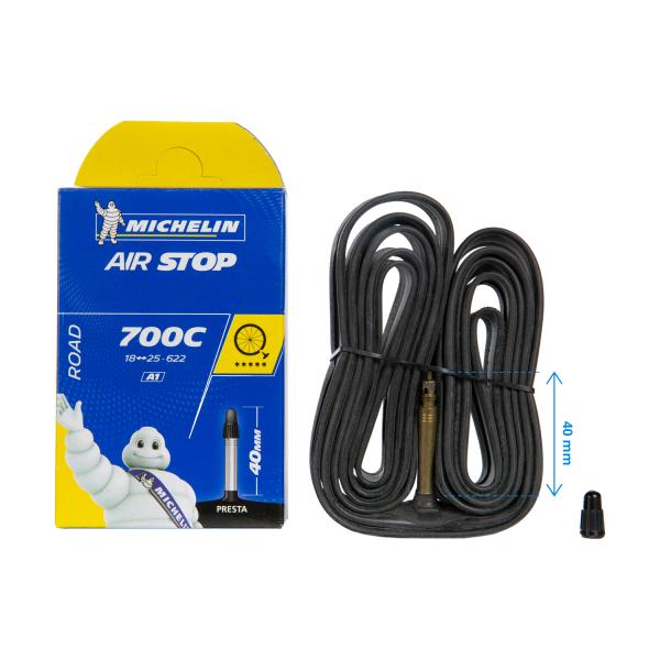 4 X Michelin Airstop A1 Inner Tubes 700 C X 18-25 Presta 40 mm Valve 