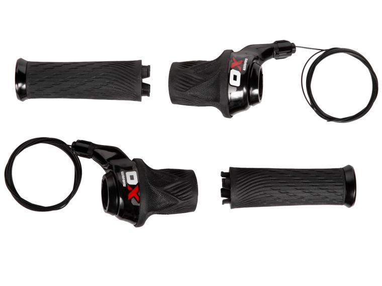 SRAM X0 Grip Shift Twister 2x10 set Black / Red