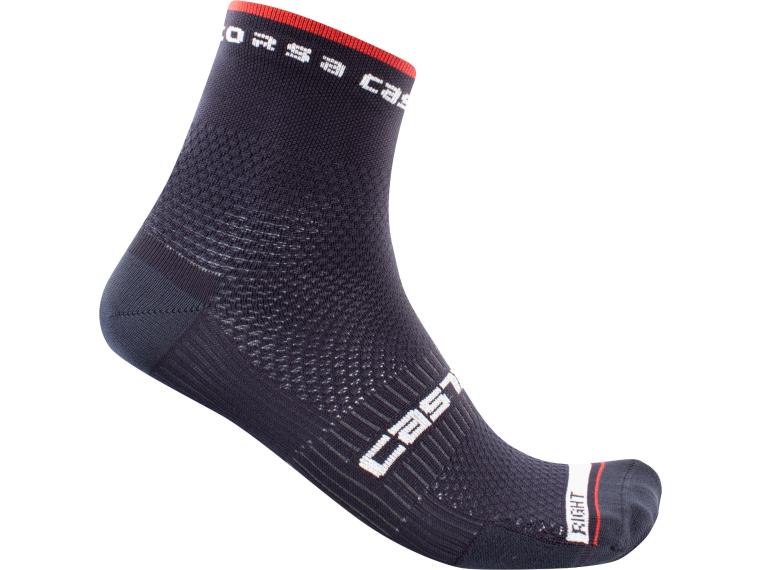 Castelli Rosso Corsa Pro 9 Socken Blau