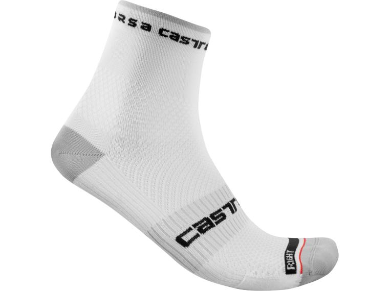Castelli Rosso Corsa Pro 9 Cycling Socks White