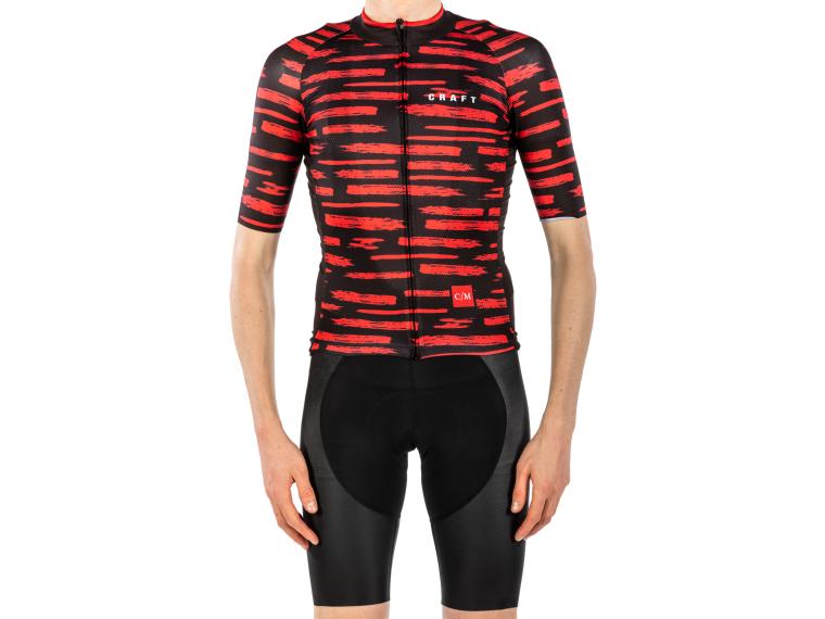 Craft Blurred Lines Cycling Jersey Red